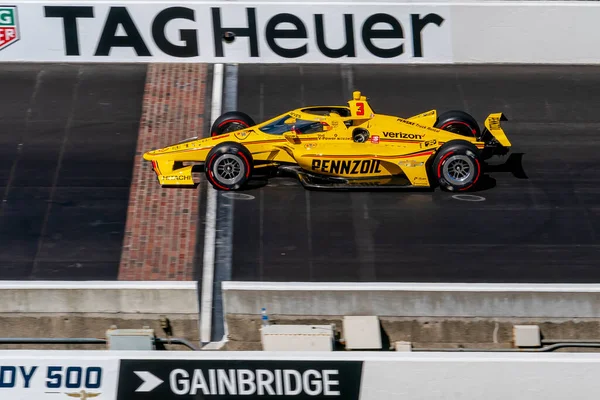 Helio Castroneves Brasil Practica Para Los 500 Indianápolis Indianapolis Motor —  Fotos de Stock