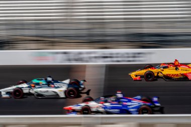 ABD 'li RYAN HUNTER-REAY (28) Indianapolis 500 için Indianapolis, Indiana' daki Indianapolis Motor Yarış Pisti 'nde antrenman yapmaktadır..