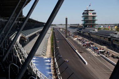 ABD 'li ALEXANDER ROSSI (27) Indianapolis 500 için Indianapolis, Indiana' daki Indianapolis Motor Yarış Pisti 'nde pratik yapmaktadır..