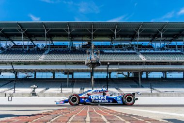 GRAHAM RAHAL (15) Indianapolis 500 için Indianapolis, Indiana 'daki Indianapolis Motor Speedway' de uygulamalar yapmaktadır..