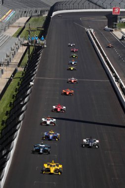 Brezilya 'nın HELIO CASTRONEVES (3) Indianapolis 500 için Indianapolis, Indiana' daki Indianapolis Motor Yarış Pisti 'nde pratik yapmaktadır..