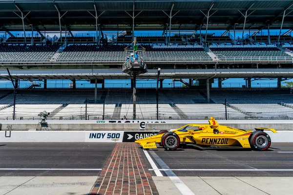 Helio Castroneves Brasil Practica Para Los 500 Indianápolis Indianapolis Motor — Foto de Stock