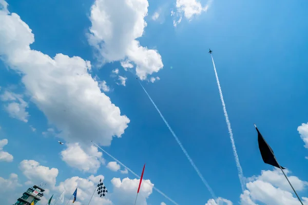 Força Aérea Dos Estados Unidos Realiza Sobrevoo Indianapolis Motor Speedway — Fotografia de Stock