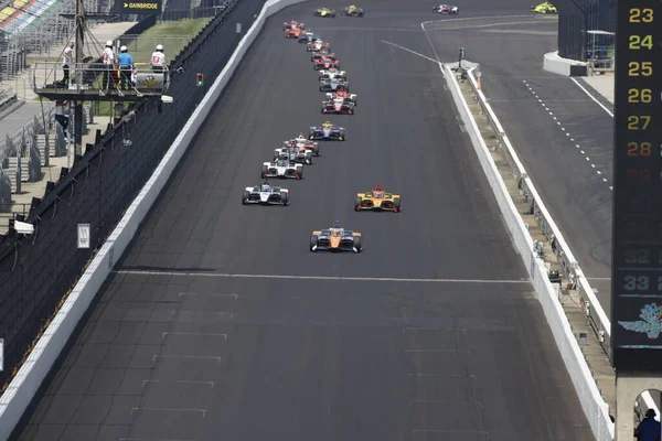 Los Equipos Ntt Indycar Series Toman Pista Para Competir Por — Foto de Stock