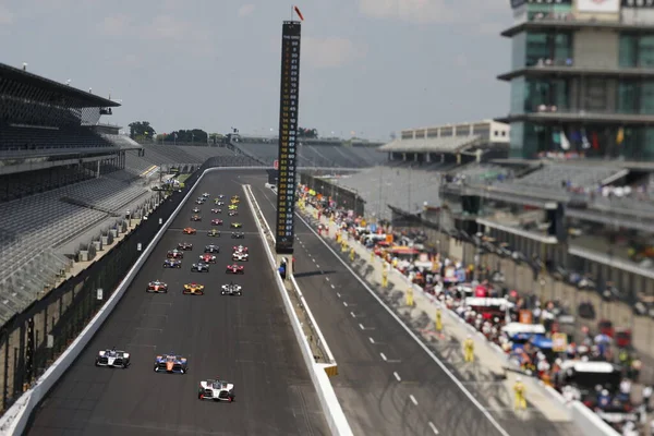 Los Equipos Ntt Indycar Series Toman Pista Para Competir Por — Foto de Stock