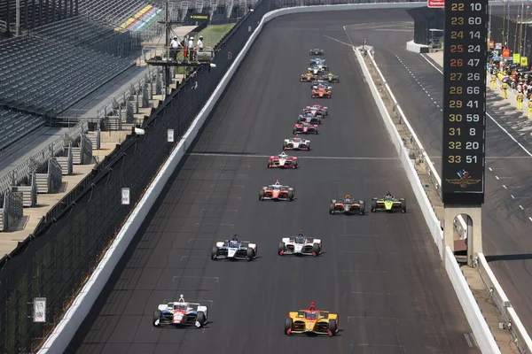 Equipes Ntt Indycar Series Levam Para Pista Para Correr Para — Fotografia de Stock