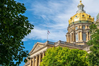 19 Temmuz 2020 - Des Moines, Iowa, ABD: Iowa State Capitol, ABD 'nin Iowa eyaletinin başkentidir.. 
