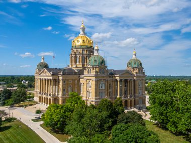 19 Temmuz 2020 - Des Moines, Iowa, ABD: Iowa State Capitol, ABD 'nin Iowa eyaletinin başkenti. öntanımlı