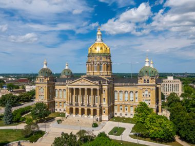 19 Temmuz 2020 - Des Moines, Iowa, ABD: Iowa State Capitol, ABD 'nin Iowa eyaletinin başkenti. öntanımlı