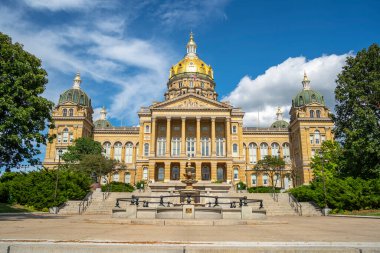 19 Temmuz 2020 - Des Moines, Iowa, ABD: Iowa State Capitol, ABD 'nin Iowa eyaletinin başkentidir.. 