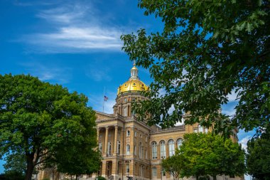 19 Temmuz 2020 - Des Moines, Iowa, ABD: Iowa State Capitol, ABD 'nin Iowa eyaletinin başkentidir.. 
