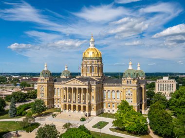 19 Temmuz 2020 - Des Moines, Iowa, ABD: Iowa State Capitol, ABD 'nin Iowa eyaletinin başkenti. öntanımlı