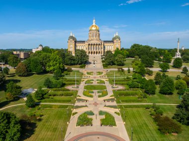 19 Temmuz 2020 - Des Moines, Iowa, ABD: Iowa State Capitol, ABD 'nin Iowa eyaletinin başkenti. öntanımlı