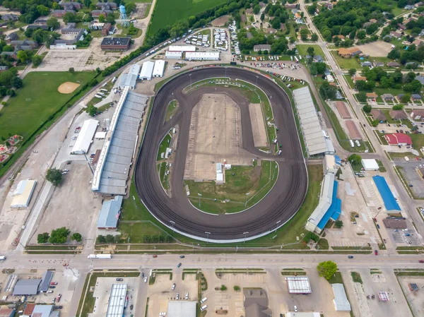 Juli 2020 Knoxville Iowa Usa Knoxville Raceway Ist Eine Halbbankierte — Stockfoto