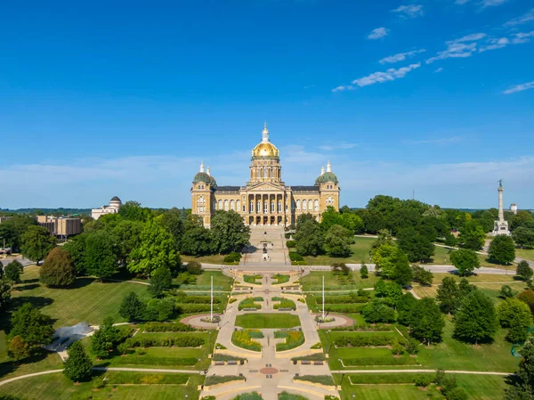 Ιουλίου 2020 Des Moines Iowa Usa Iowa State Capitol State — Φωτογραφία Αρχείου