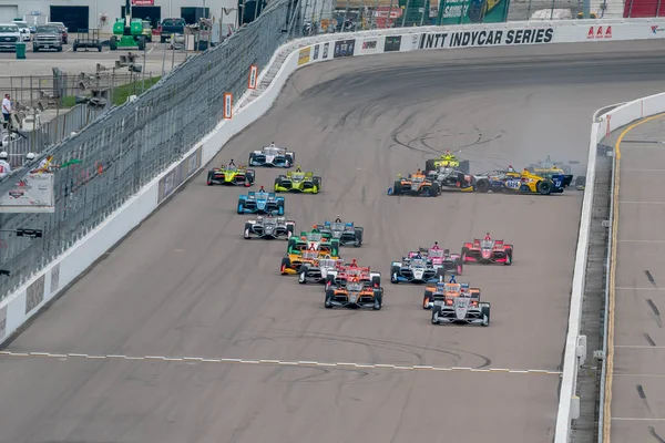 Alexander Rossi Dos Estados Unidos Cai Durante Bommarito Automotive Group — Fotografia de Stock