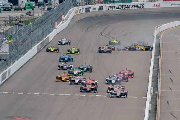 Alexander Rossi Dos Estados Unidos Cai Durante Bommarito Automotive Group — Fotografia de Stock