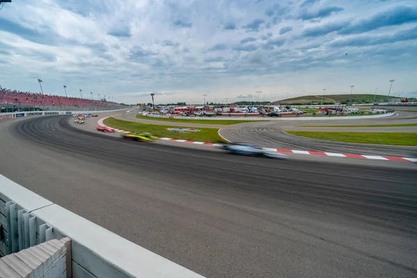 Conor Daly Degli Stati Uniti Corre Attraverso Curve Durante Gara — Foto Stock