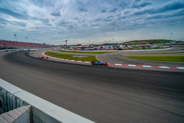 Scott Dixon Aus Auckland Neuseeland Rast Beim Rennen Der Bommarito — Stockfoto