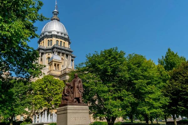 Agosto 2020 Springfield Illinois Eua Capitólio Estado Illinois Localizado Springfield — Fotografia de Stock