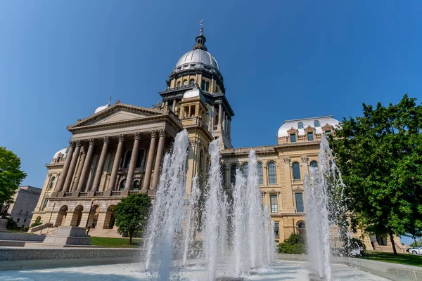 Agosto 2020 Springfield Illinois Eua Capitólio Estado Illinois Localizado Springfield — Fotografia de Stock