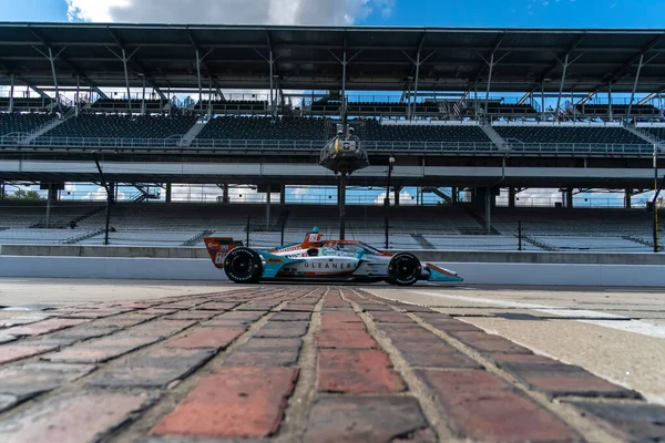 Colton Herta Dos Estados Unidos Atravessa Quintal Tijolos Enquanto Treina — Fotografia de Stock