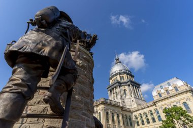 24 Ağustos 2020 - Springfield, Illinois, ABD: Illinois Eyalet Meclisi, Springfield, Illinois 'de yer almaktadır. Illinois 'in 1818' de ABD 'ye kabul edilmesinden bu yana şu anki bina meclis binası olarak hizmet veren altıncı binadır..