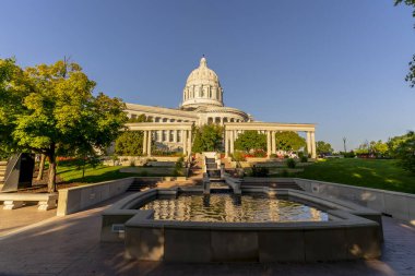 26 Ağustos 2020 - Jefferson City, Missouri, ABD: Jefferson City 'de bulunan Missouri Eyalet Başkenti ve diğer ikisinin yangınlarda zarar görmesinden sonra şehrin üçüncü başkenti..