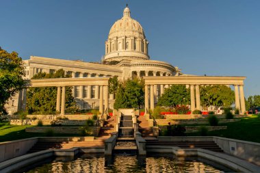 26 Ağustos 2020 - Jefferson City, Missouri, ABD: Jefferson City 'de bulunan Missouri Eyalet Başkenti ve diğer ikisinin yangınlarda zarar görmesinden sonra şehrin üçüncü başkenti..