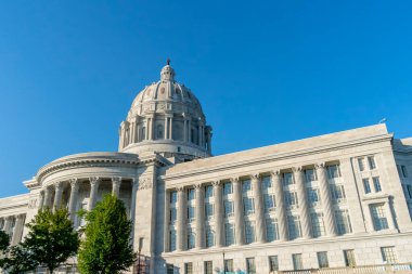 26 Ağustos 2020 - Jefferson City, Missouri, ABD: Jefferson City 'de bulunan Missouri Eyalet Başkenti ve diğer ikisinin yangınlarda zarar görmesinden sonra şehrin üçüncü başkenti..