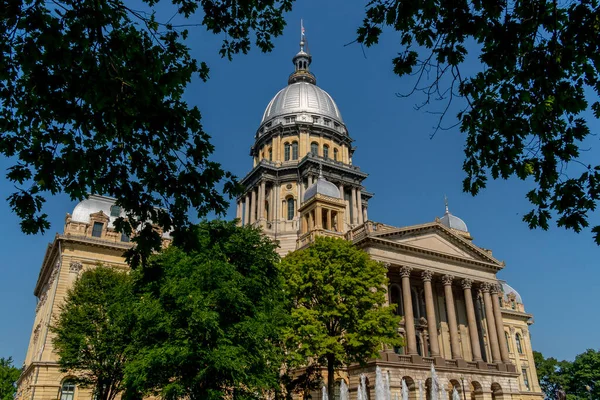 Augustus 2020 Springfield Illinois Het Illinois State Capitol Gelegen Springfield — Stockfoto