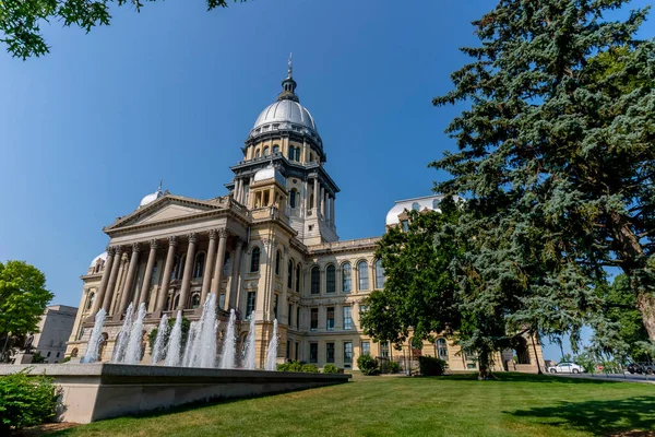 Augustus 2020 Springfield Illinois Het Illinois State Capitol Gelegen Springfield — Stockfoto