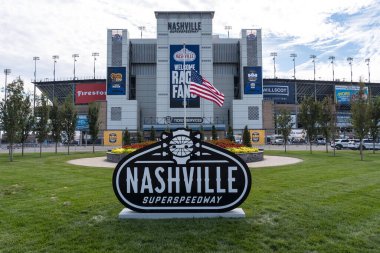 LEBANON, TN USA - 31 Ağustos 2025: Nashville Superspeedway, LeBANON, TN 'da Borchetta Bourbon Music City Grand Prix için INDYCAR Serisi' ne ev sahipliği yapıyor.