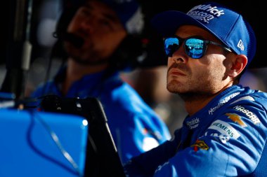 KYLE LARSON (5) of Elk Grove, CA waits to qualify for the Bass Pro Shops Night Race in Bristol, TN.