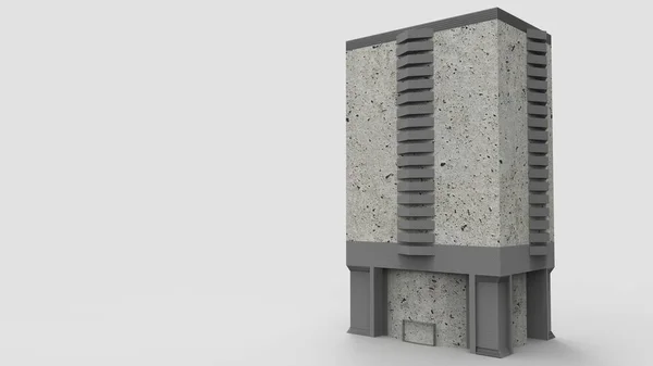 3D render budynku. — Zdjęcie stockowe