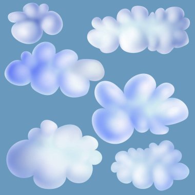 Çizilmiş bulutlar. İllüstrasyon.