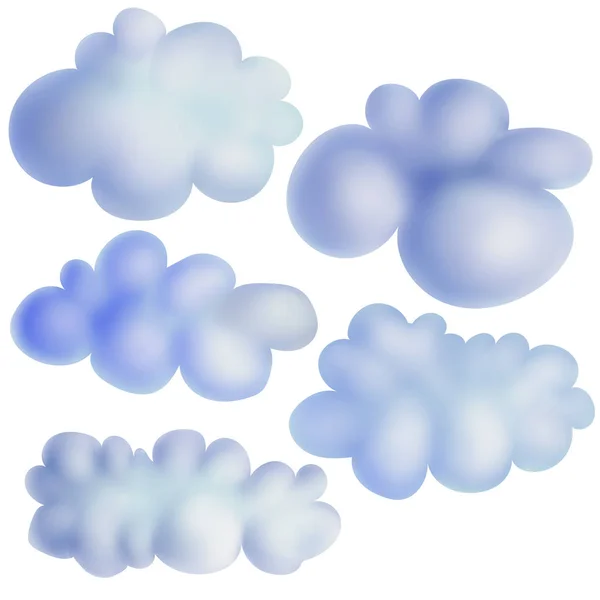 描かれた雲。図. — ストック写真