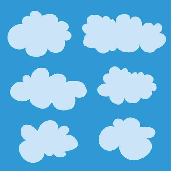 Nuages vectoriels. Caricatures . — Image vectorielle