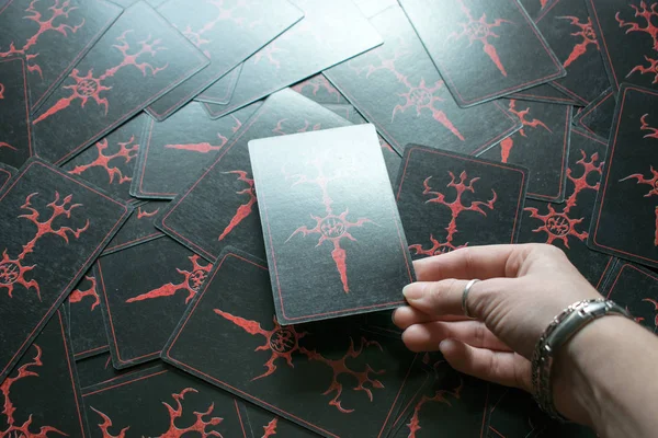 Dark tarot cards. — Stock Photo, Image