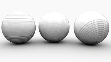 3D görüntü soyut topları. 3D render arka plan hacimsel küreler. 