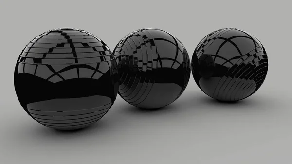 3D bild abstrakt bollar. 3D render bakgrund volymetriska sfärer. — Stockfoto
