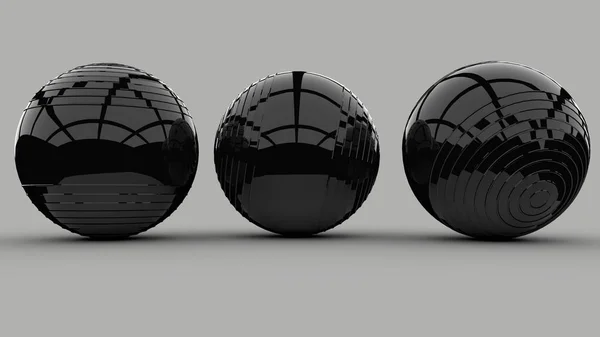 3D-s kép absztrakt labdák. 3D render háttér es gömbök. — Stock Fotó