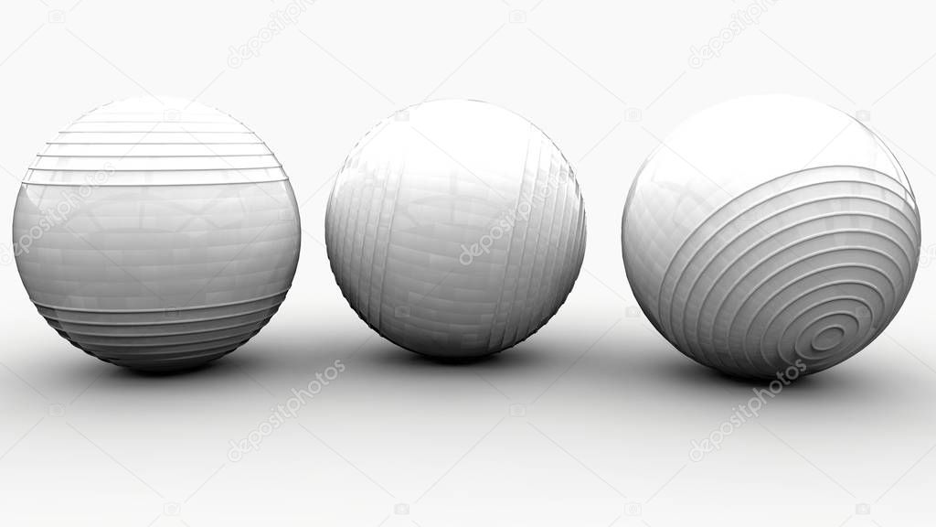 3d image abstract balls. 3d render Background volumetric spheres. 