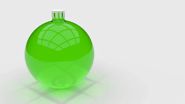 3D-Bild Weihnachtskugel. 3D rendern Weihnachtsbaum Spielzeug. — Stockfoto