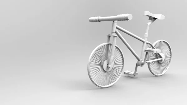 3D fiets op een lichte achtergrond. 3D render. 3D-beeld. — Stockfoto