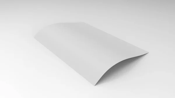 Papierbögen auf hellem Hintergrund. Weißbuch auf dem Tisch. 3D Illustration, 3D Renderer. — Stockfoto