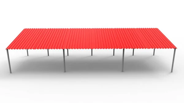 Representación Ilustración Decking Sábana Profesional Para Techo Material Construcción Baldosas — Foto de Stock