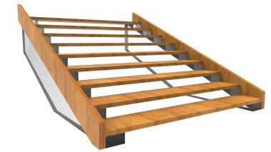 3D görüntüleme, 3D merdiven çizimi.