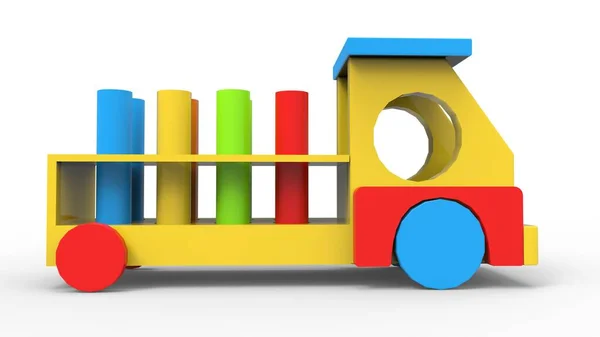3D渲染 3D说明 儿童彩色玩具机 用于儿童发展 — 图库照片