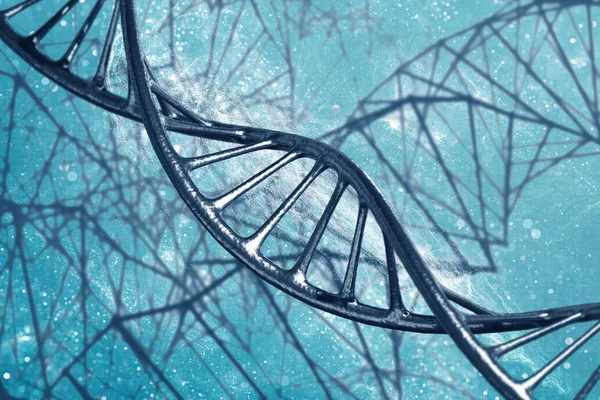 Resimde Tıbbi Arka Plan Üzerinde Dna Molekülleri — Stok fotoğraf